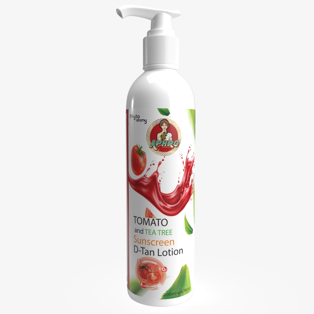 SCBV B2B Tomato and Tea Tree Sunscreen D-Tan Lotion (200 ml)-12 Pcs.