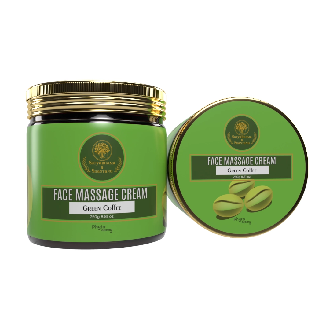 RBV B2B Green Coffee Face Massage Cream (250g)-12 Pcs.