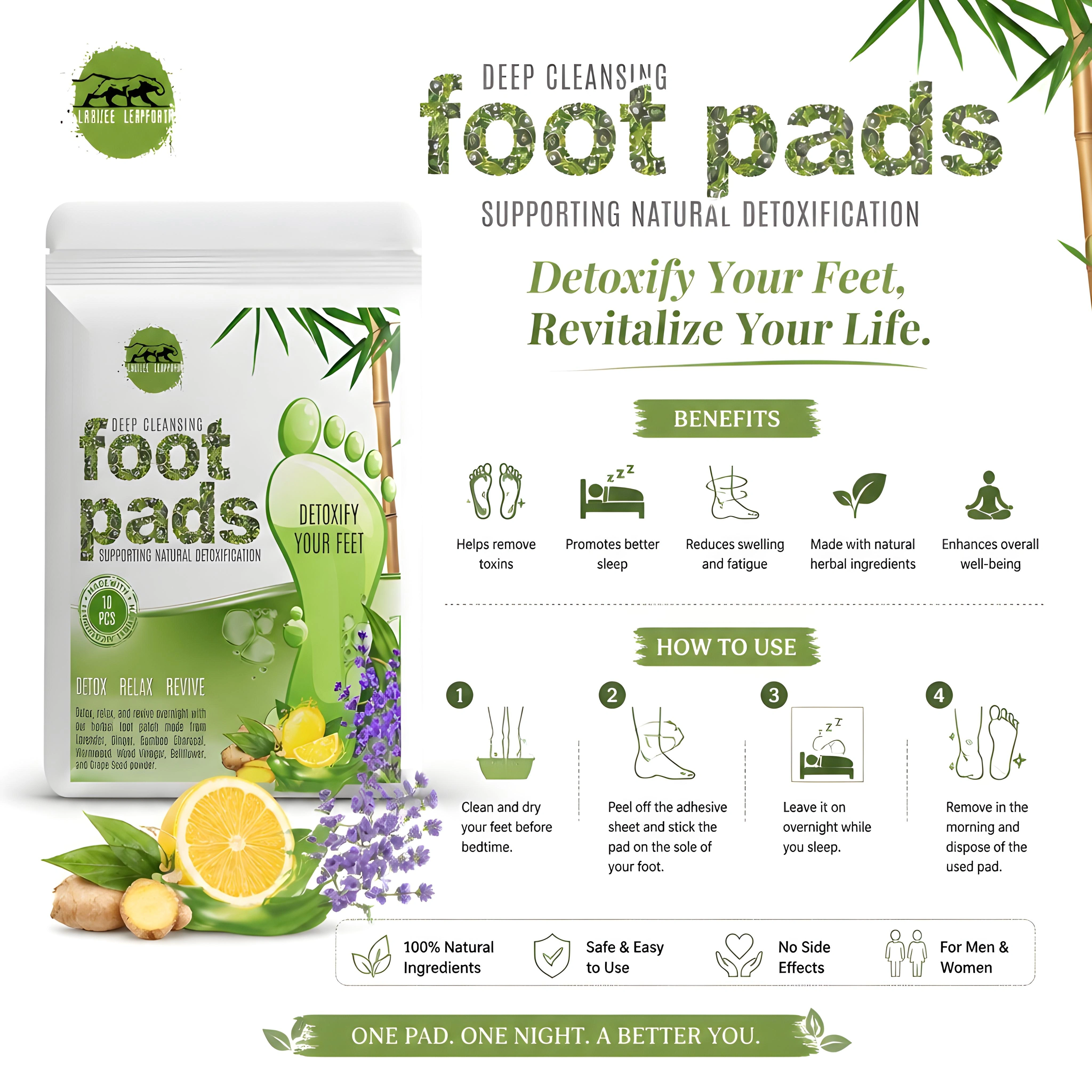 RBV B2B Deep Cleansing FOOT Pads (10 Pcs - 10 PKT) (SP1486)