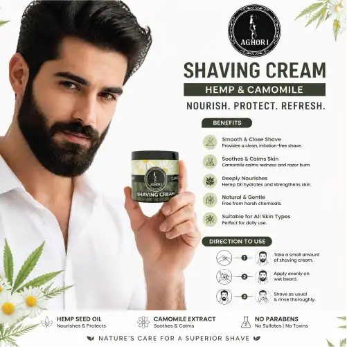 RBV B2B Hemp and Camomile Shaving Cream  (100 g)- 24 Pcs.