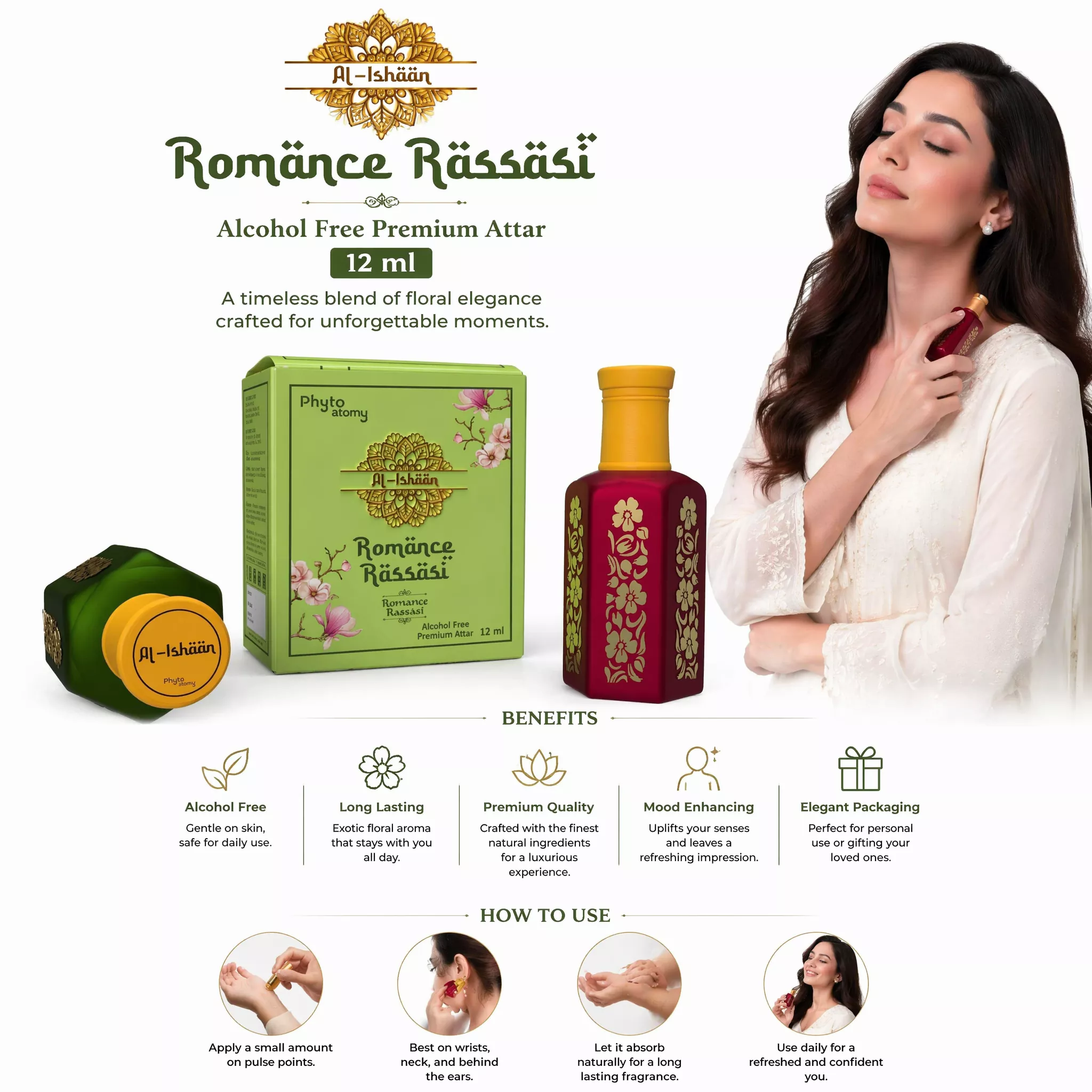 Al Ishan Romance Rassasi Attar (12ml)