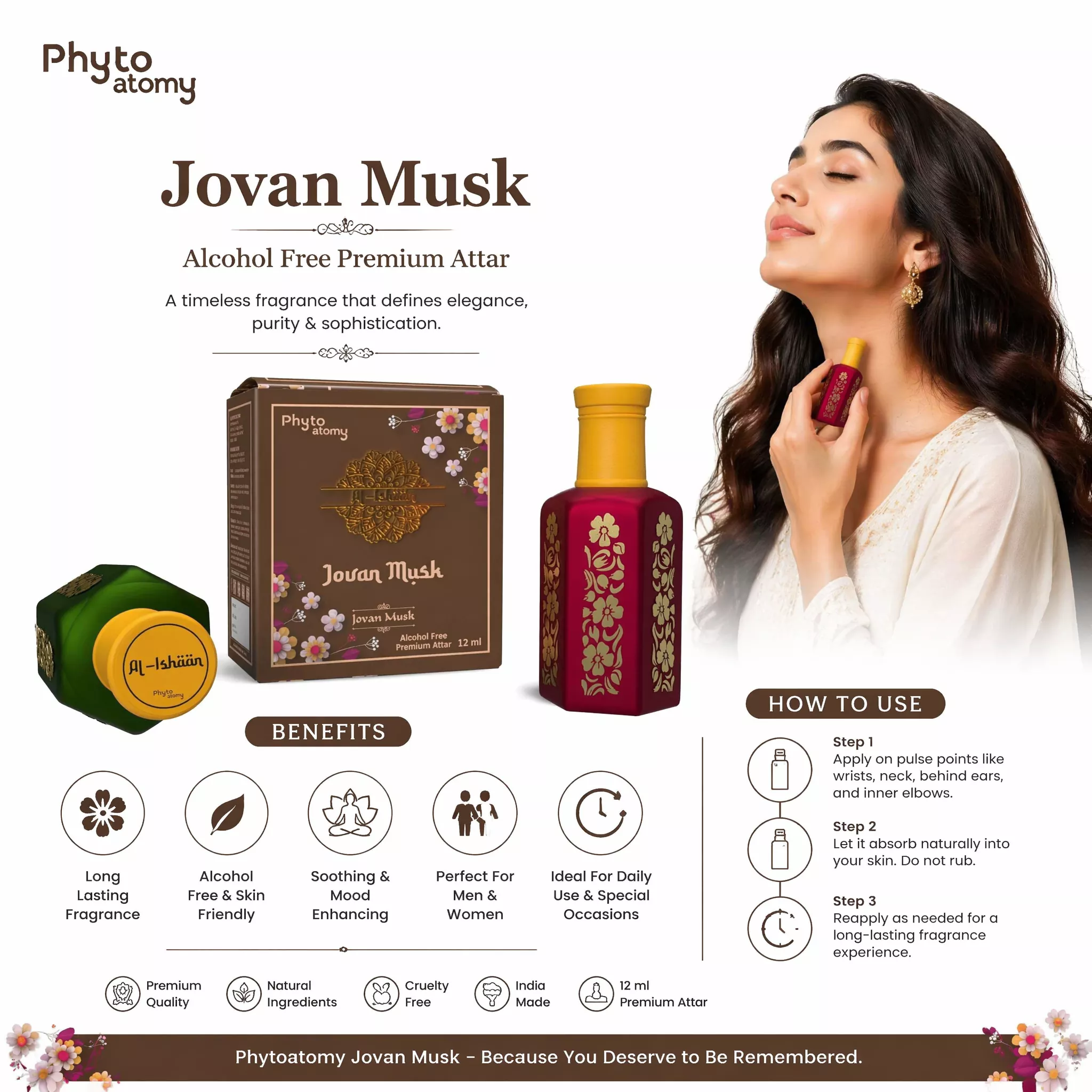 Al Ishan Jovan Musk Attar (12ml)