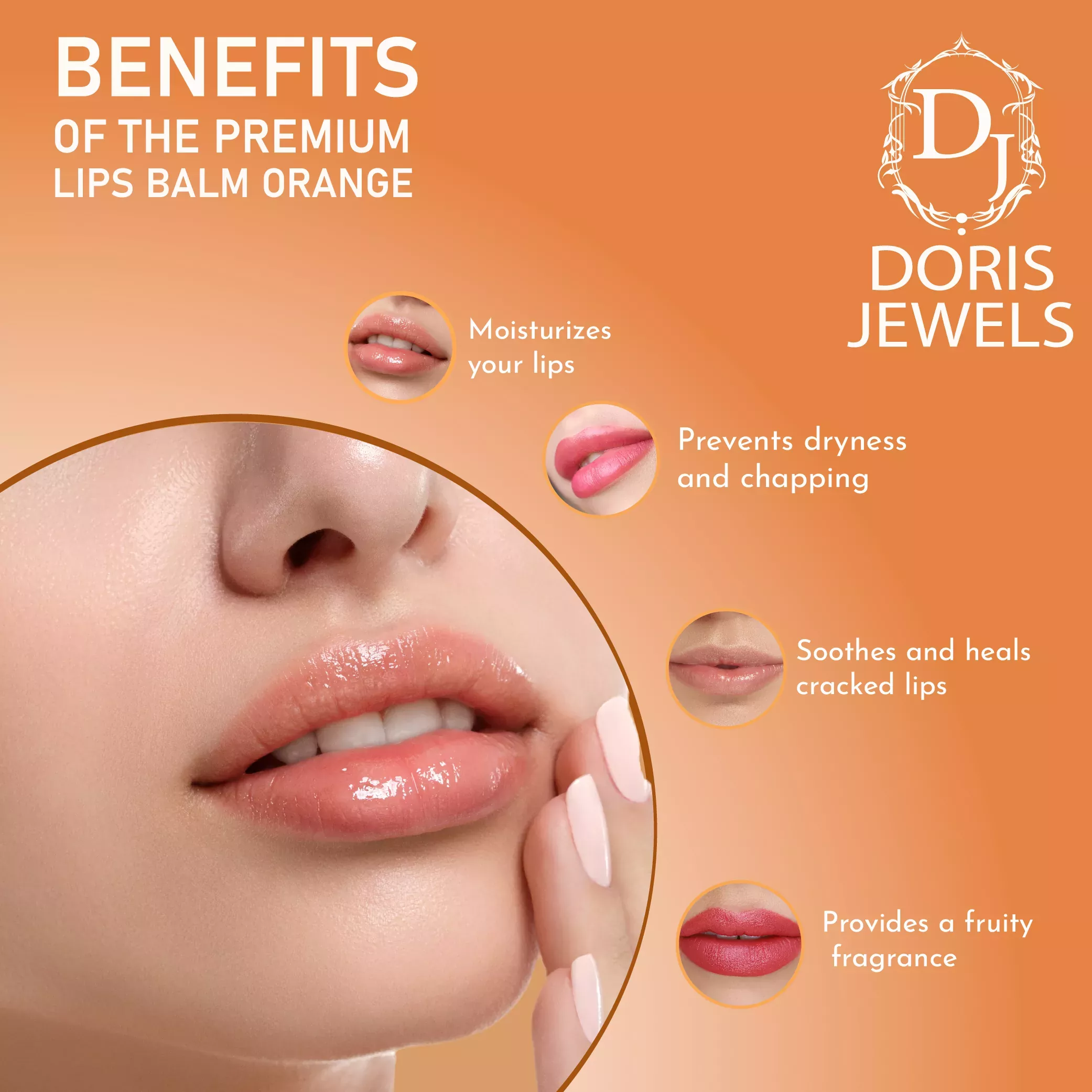 RBV B2B Orange Lip Balm (8g)-24 Pcs.
