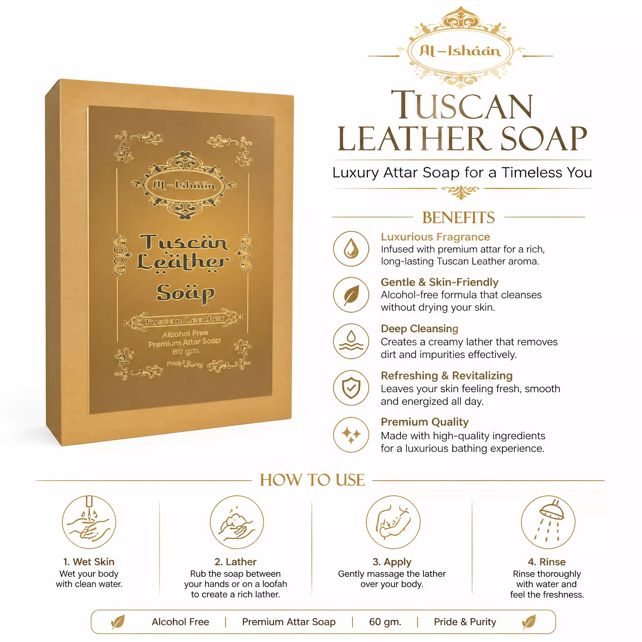Tuscan Leather Attar Soap (50g)