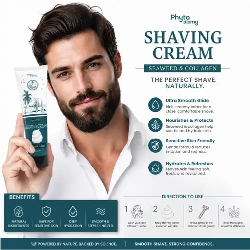 RBV B2B Seaweed & Collagen Shaving Cream (Tube) (100g)- 48 Pcs.