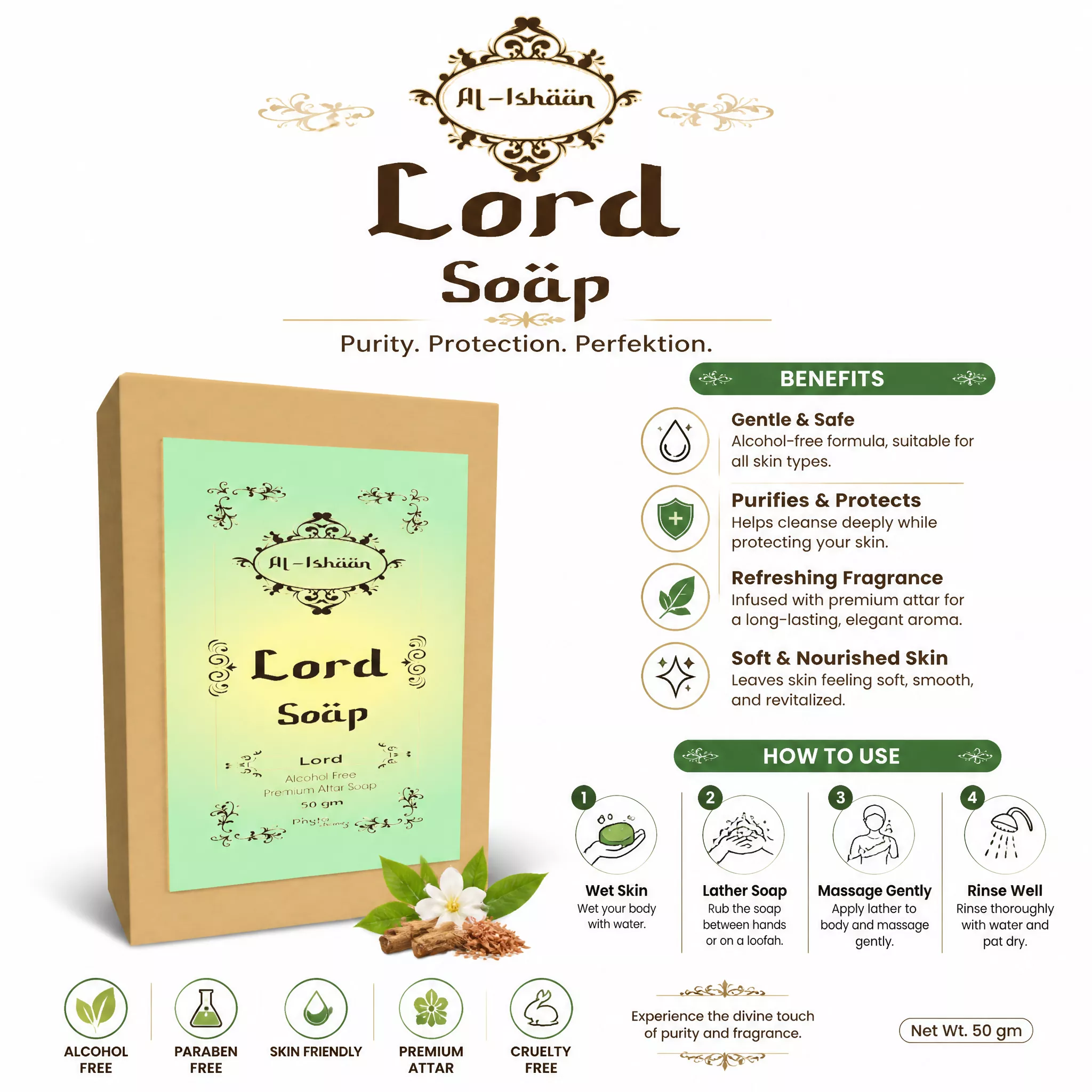 RBV B2B Lord Attar Soap (50g)- 43 Pcs.