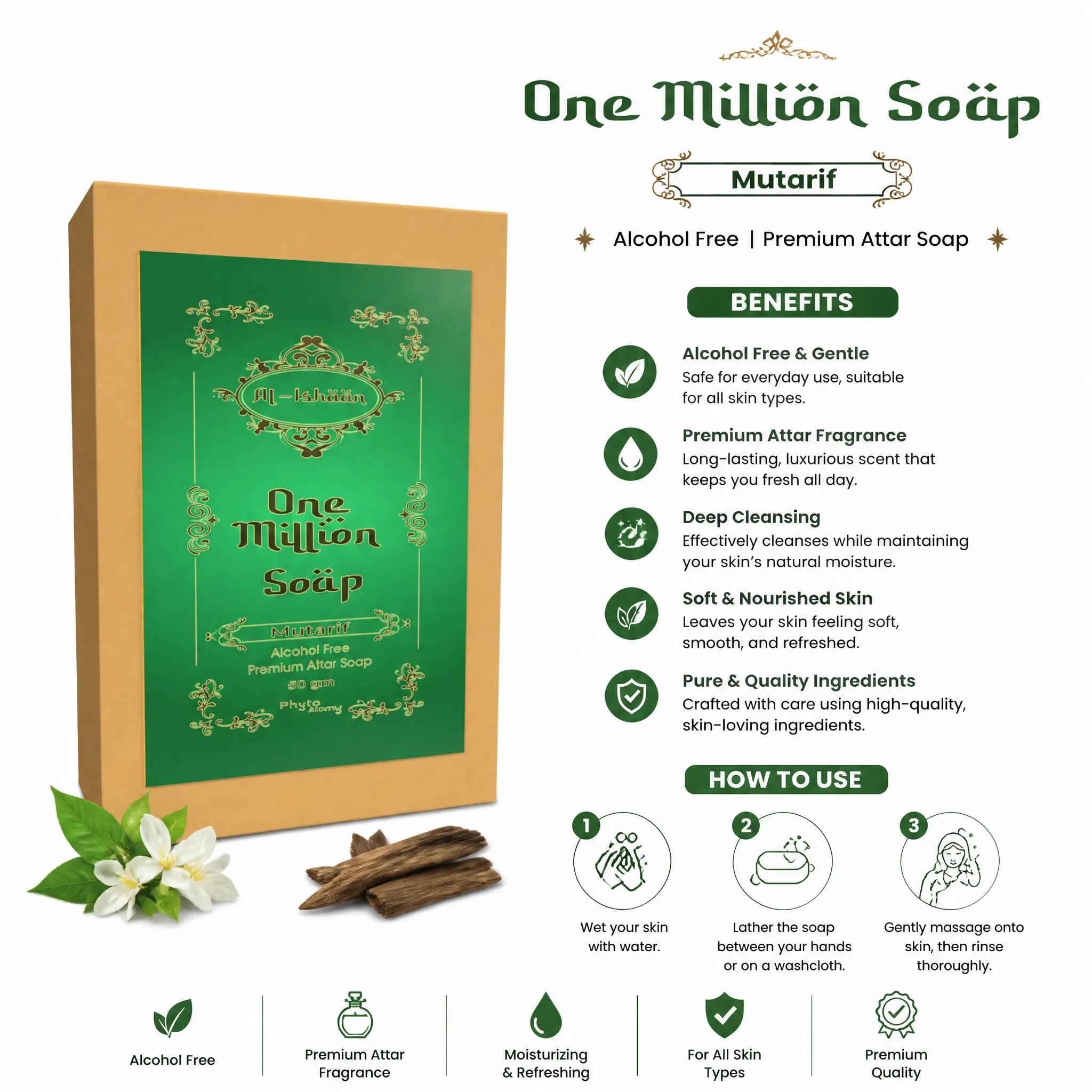 RBV B2B One Million Attar Soap (50g)- 43 Pcs.