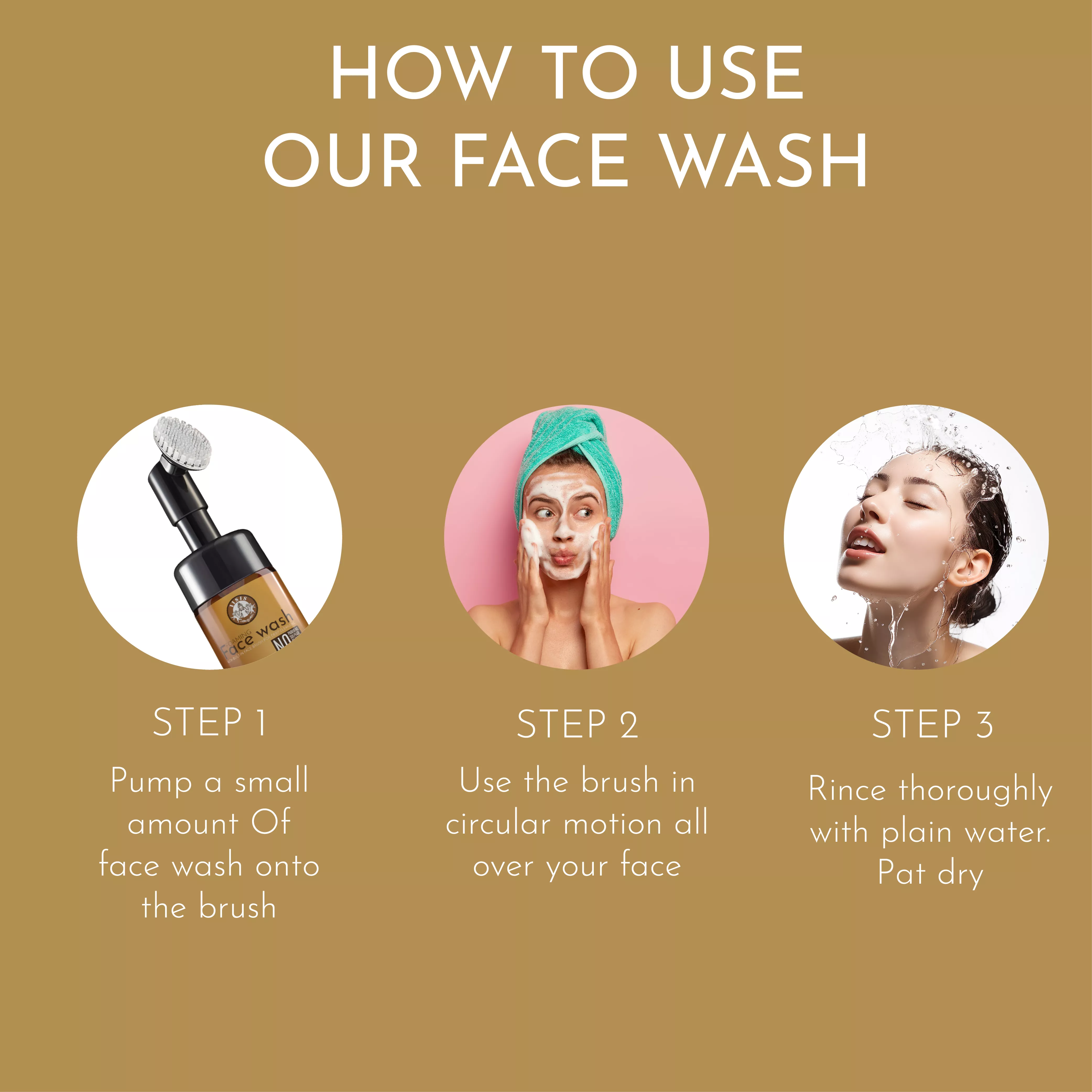 RBV B2B Argan With Green Coffee Foaming Face Wash With Built-In Face Brush (150ml)- 12 Pcs.