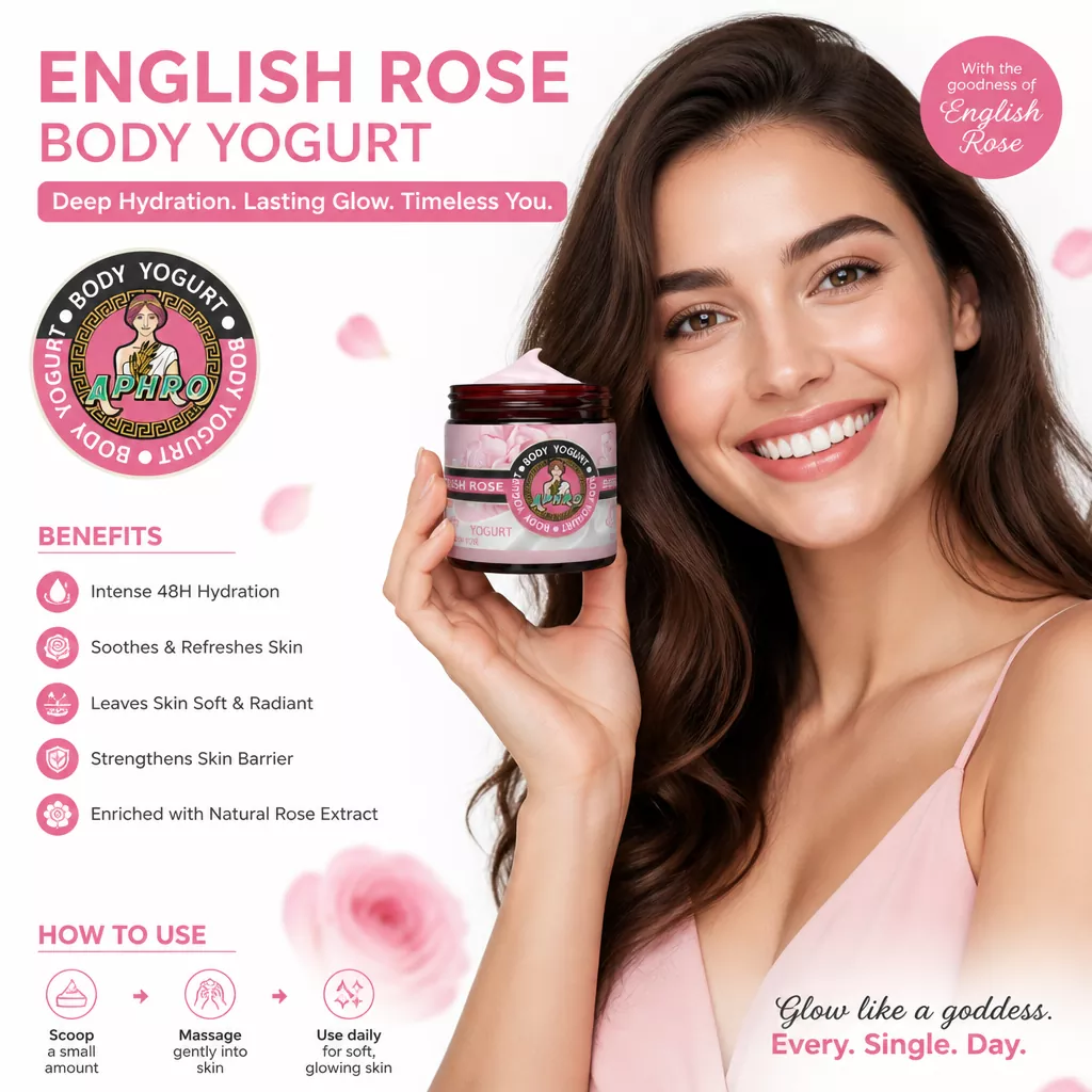 RBV B2B English Rose Body Yogurt (250 gm)-12 Pcs.