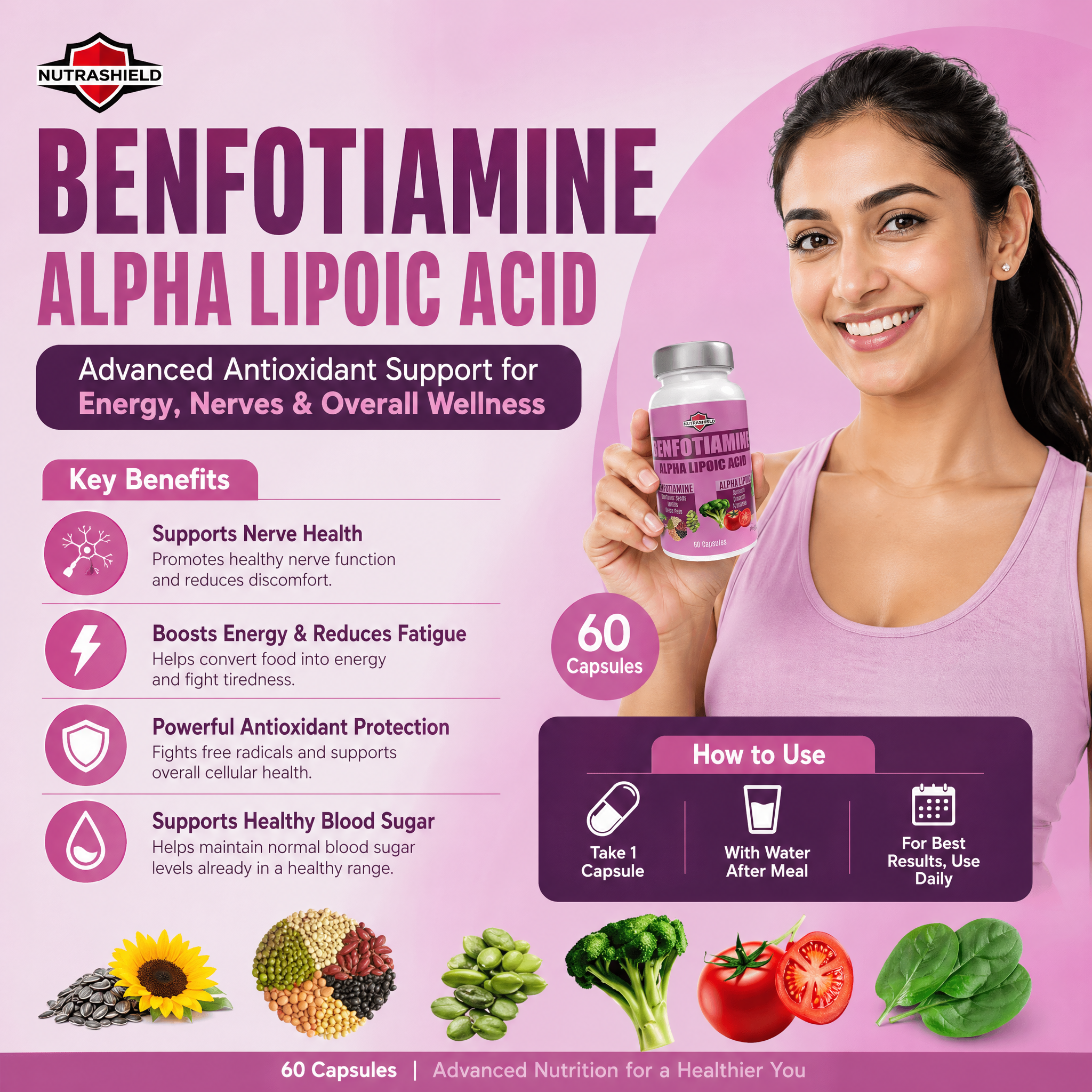 BENFOTIAMINE (Alpha Lipoic Acid) (60 Tab.) (9 Pcs) -Delta (HS00549)