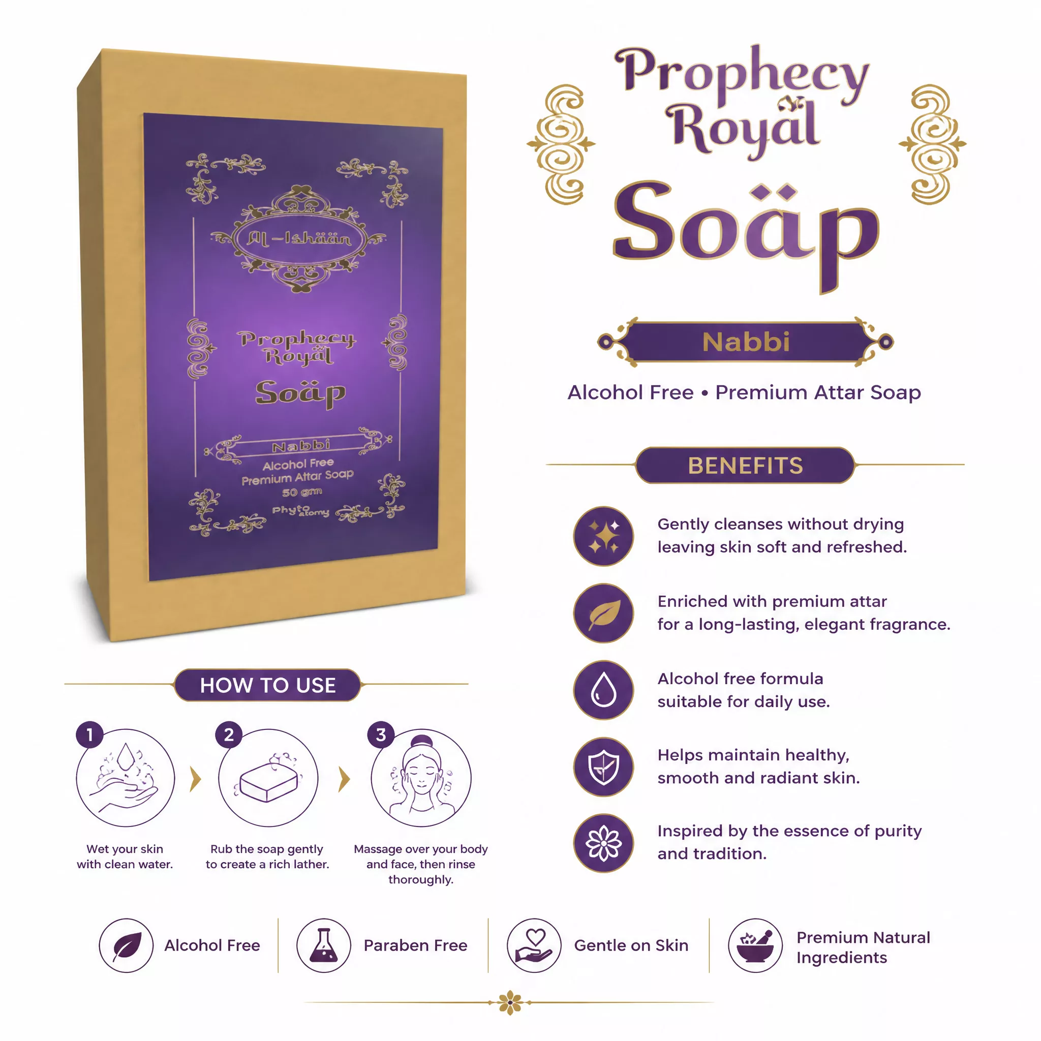 RBV B2B Prophecy Royal Attar Soap (50g)- 43 Pcs.