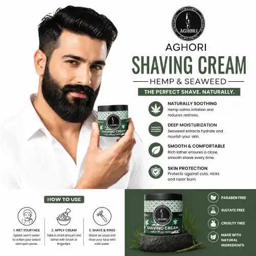 RBV B2B Hemp and SeaWeed Shaving Cream (100 g)- 24 Pcs.