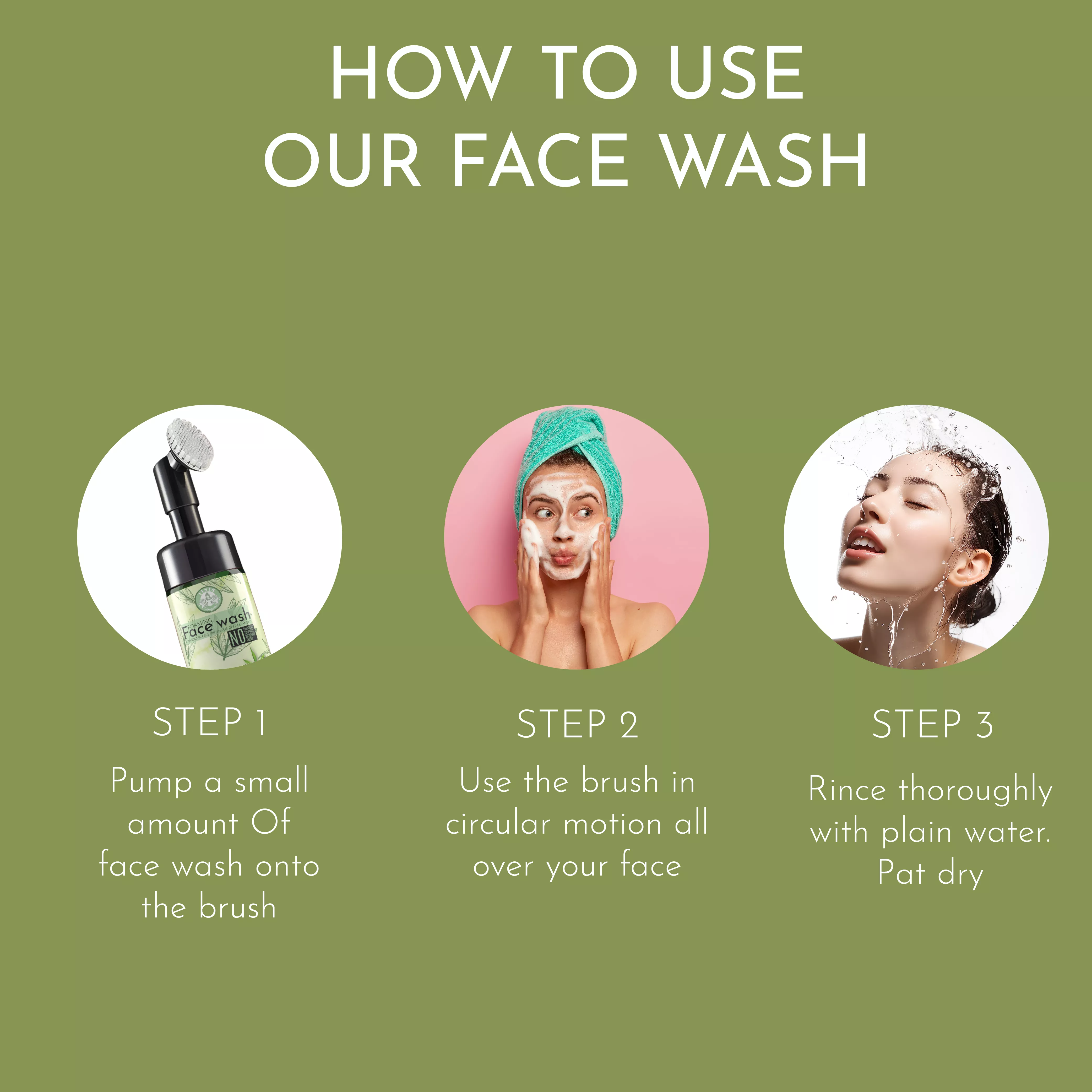RBV B2B Tea Tree Foaming Face Wash With Built-In Face Brush (150ml)- 12 Pcs.