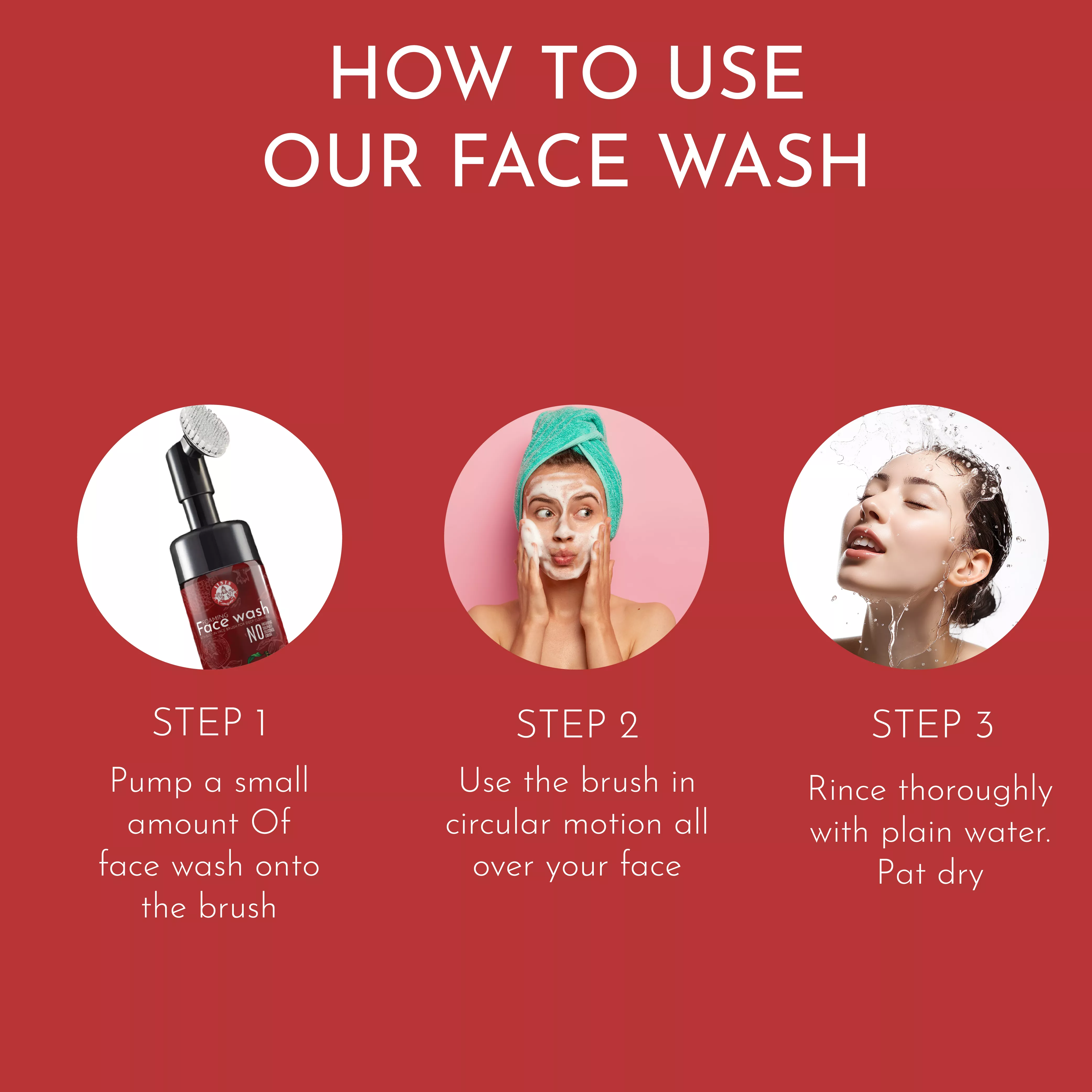 RBV B2B Cherries Berries & Pomegranate Foaming Face Wash With Built-In Face Brush (150ml)- 12 Pcs.