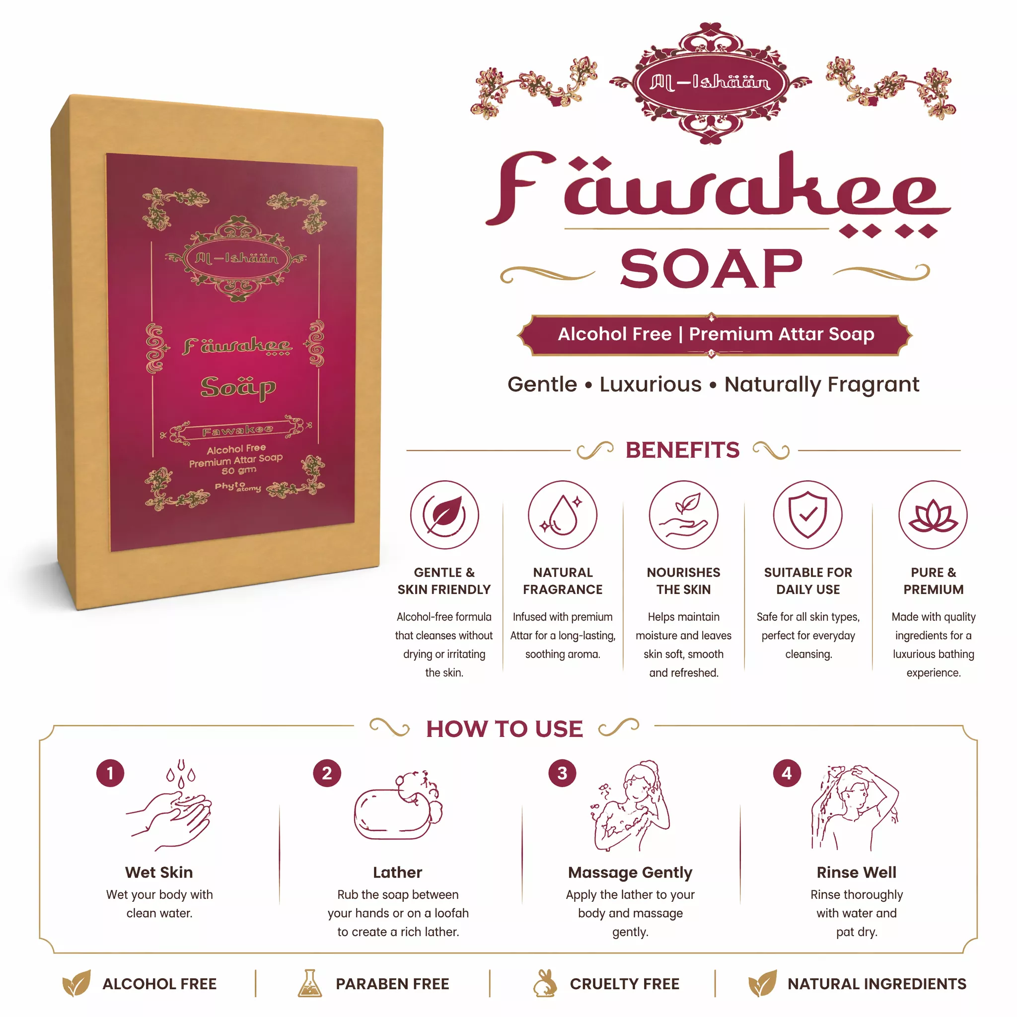 RBV B2B Fawakee Attar Soap (50g)- 43 Pcs.
