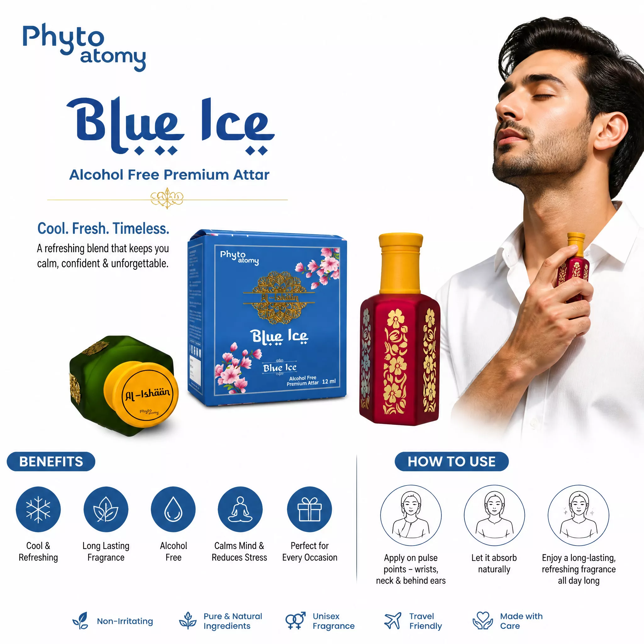 Al Ishan Blue Ice Attar (12ml)