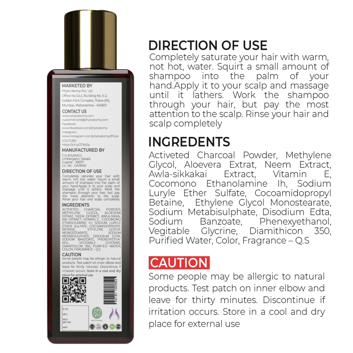 Charcoal Keratin Shampoo (200 ml) PC1353