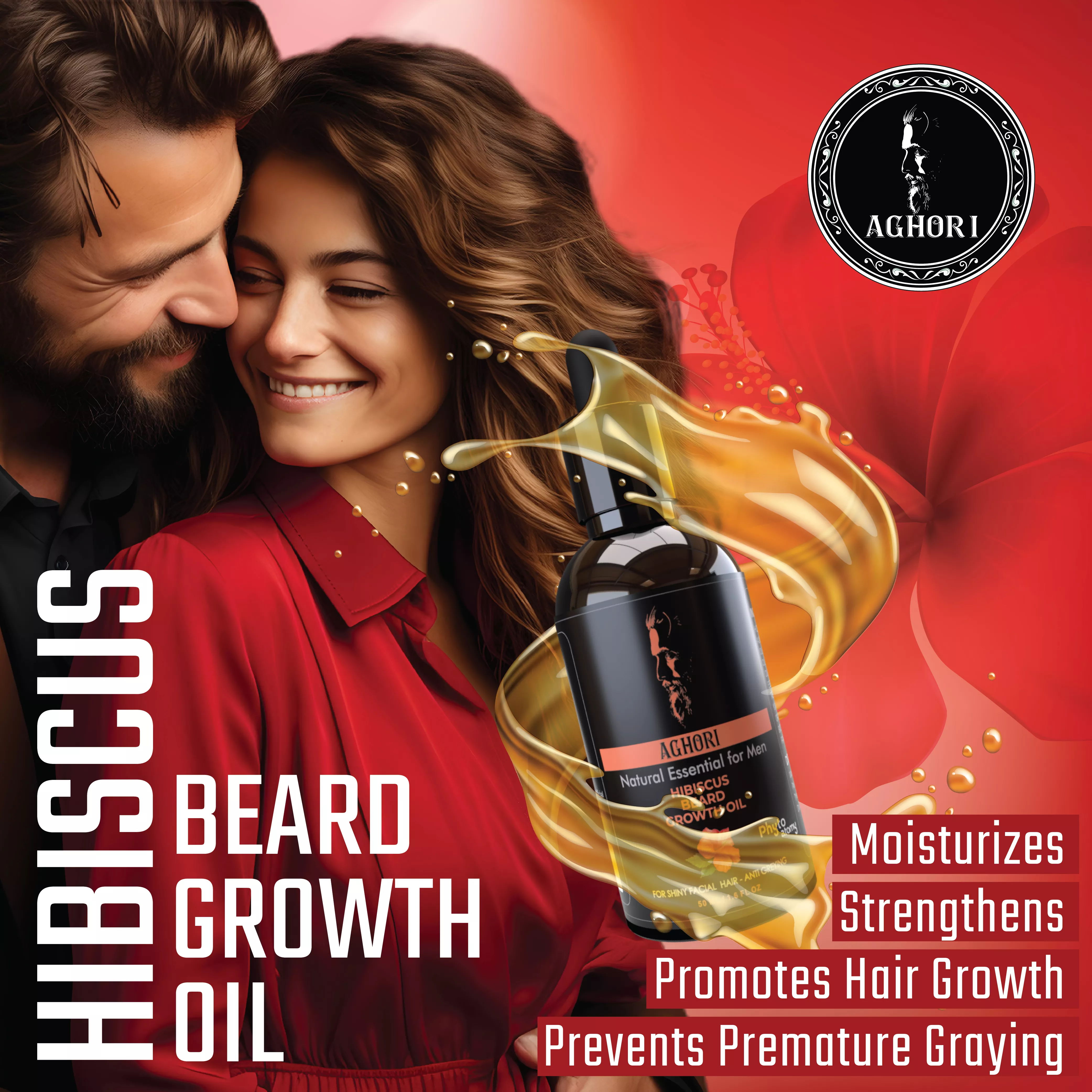 Aghori Hibiscus Beard Growth Oil (50 ml)