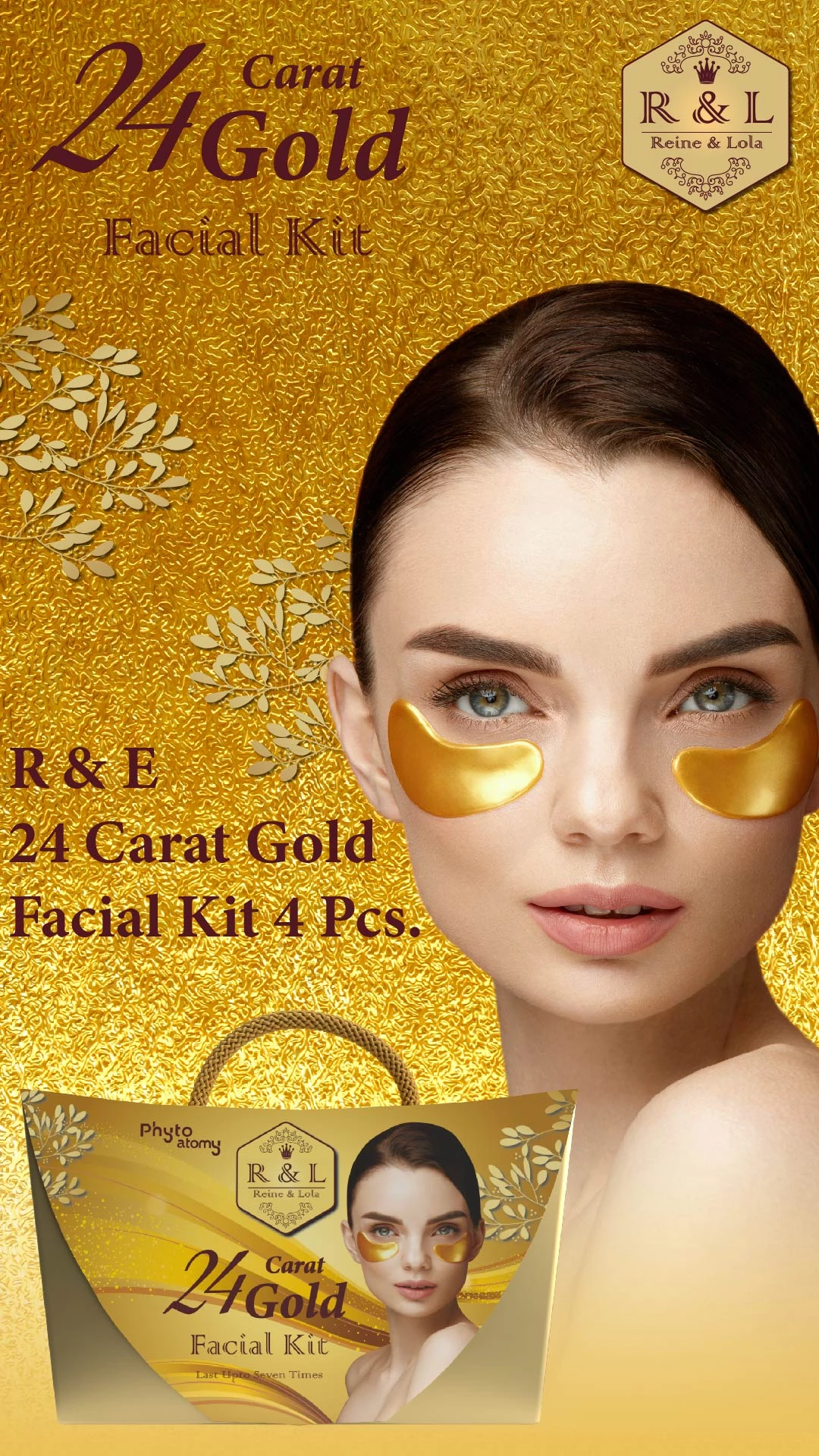 RBV B2B R & L 24 Carat Gold Facial Kit 4 Pcs.