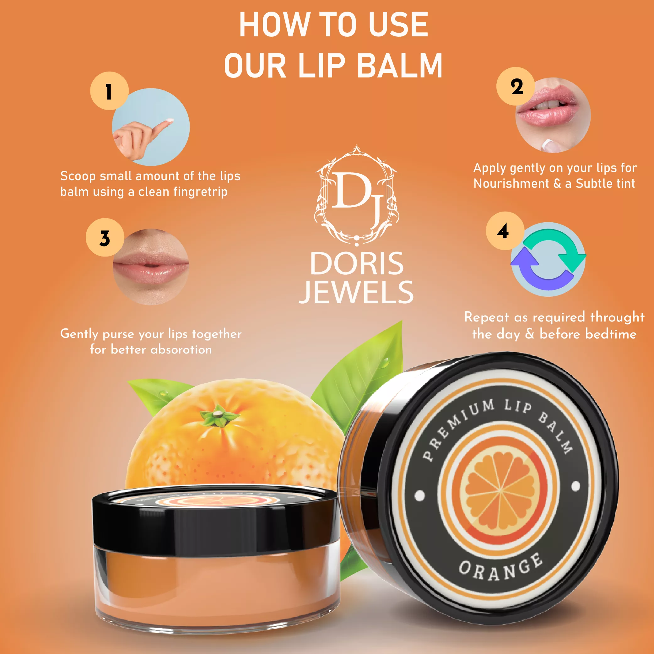 Orange Lip Balm (8g)