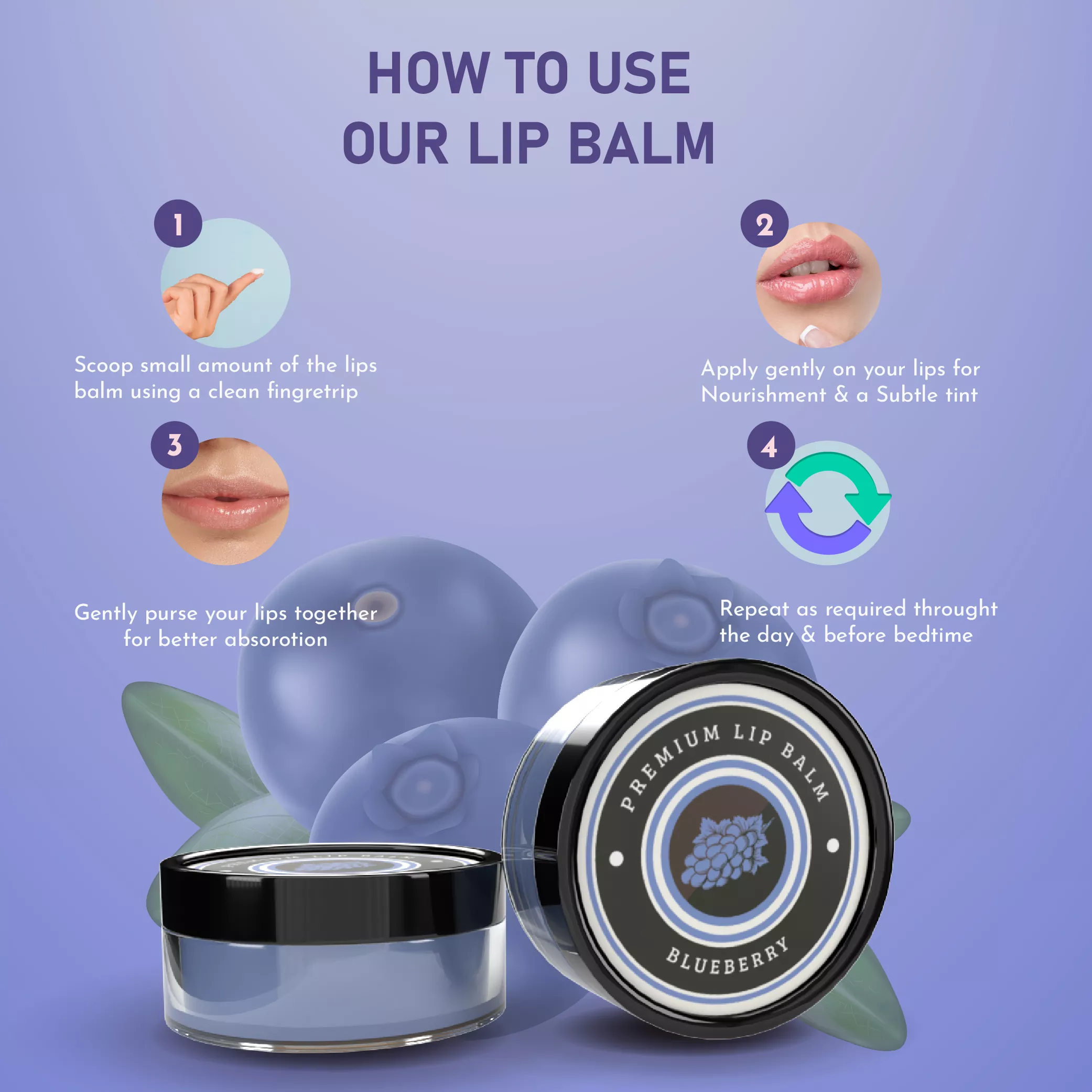 Blue Berry Lip Balm (8g)