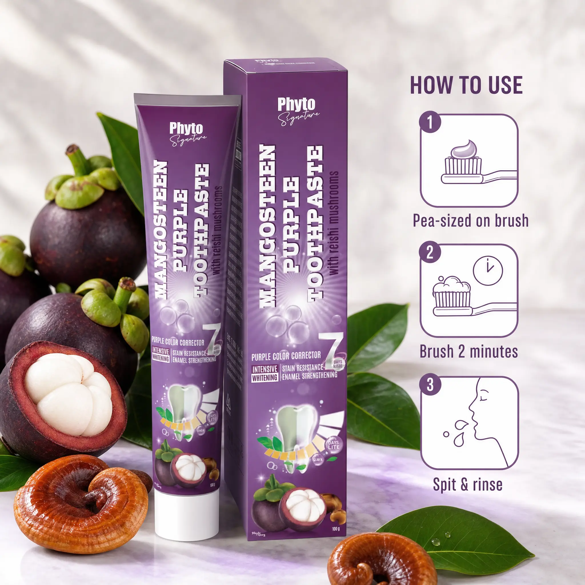 Purple Toothpaste With Mangosteen (100g) PC1362