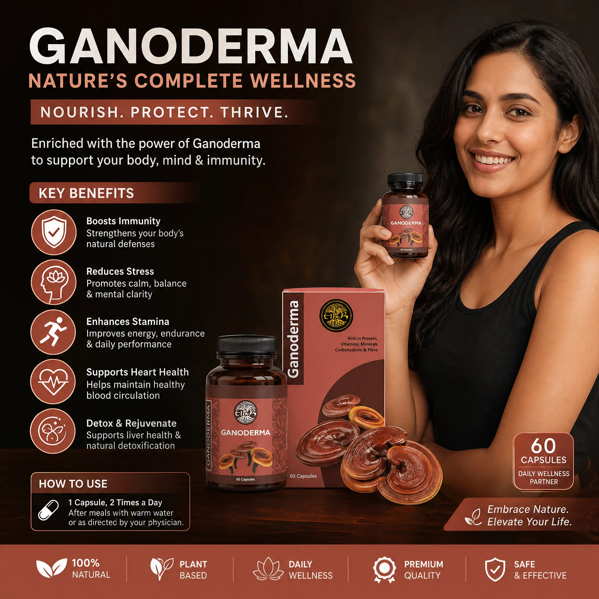 Ganoderma (60 Capsule) - HS00535