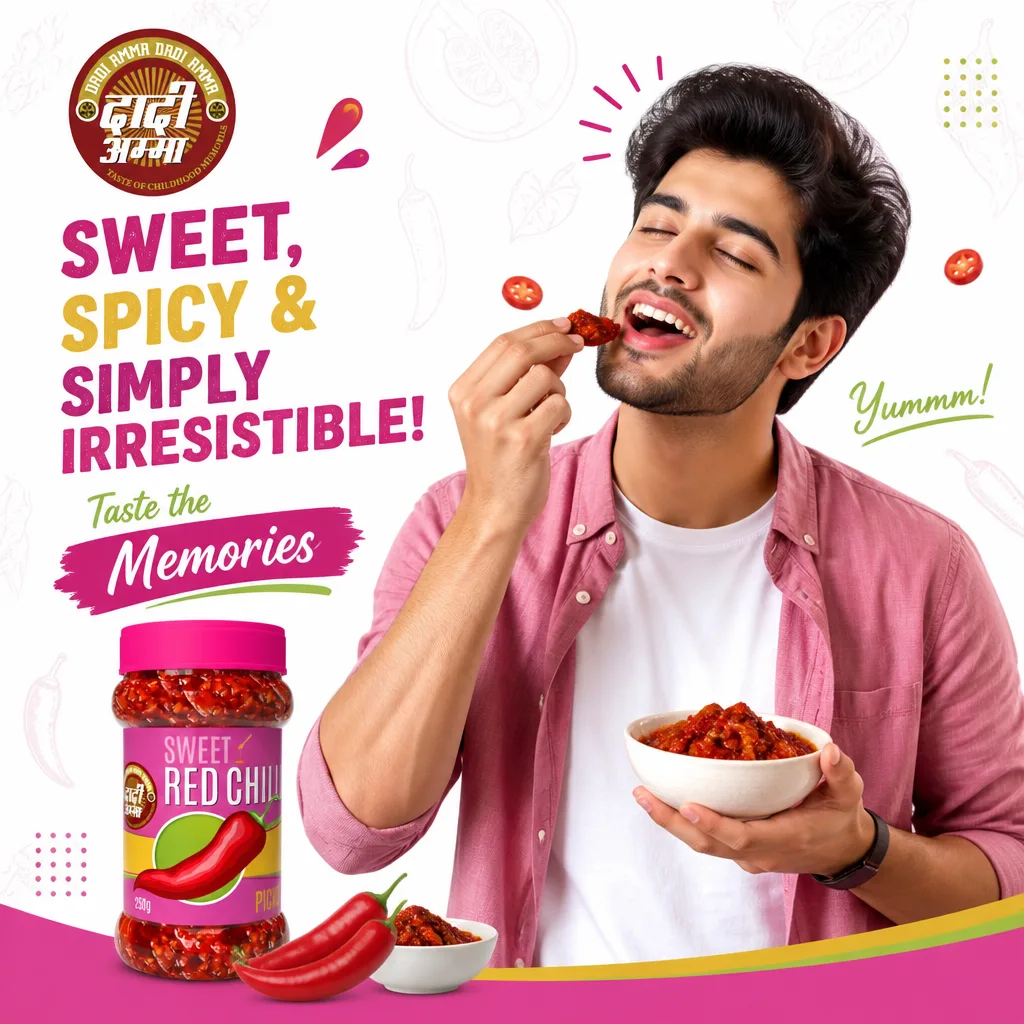Dadi Amma Sweet  Red Chilli Pickle 250g (F&00273)