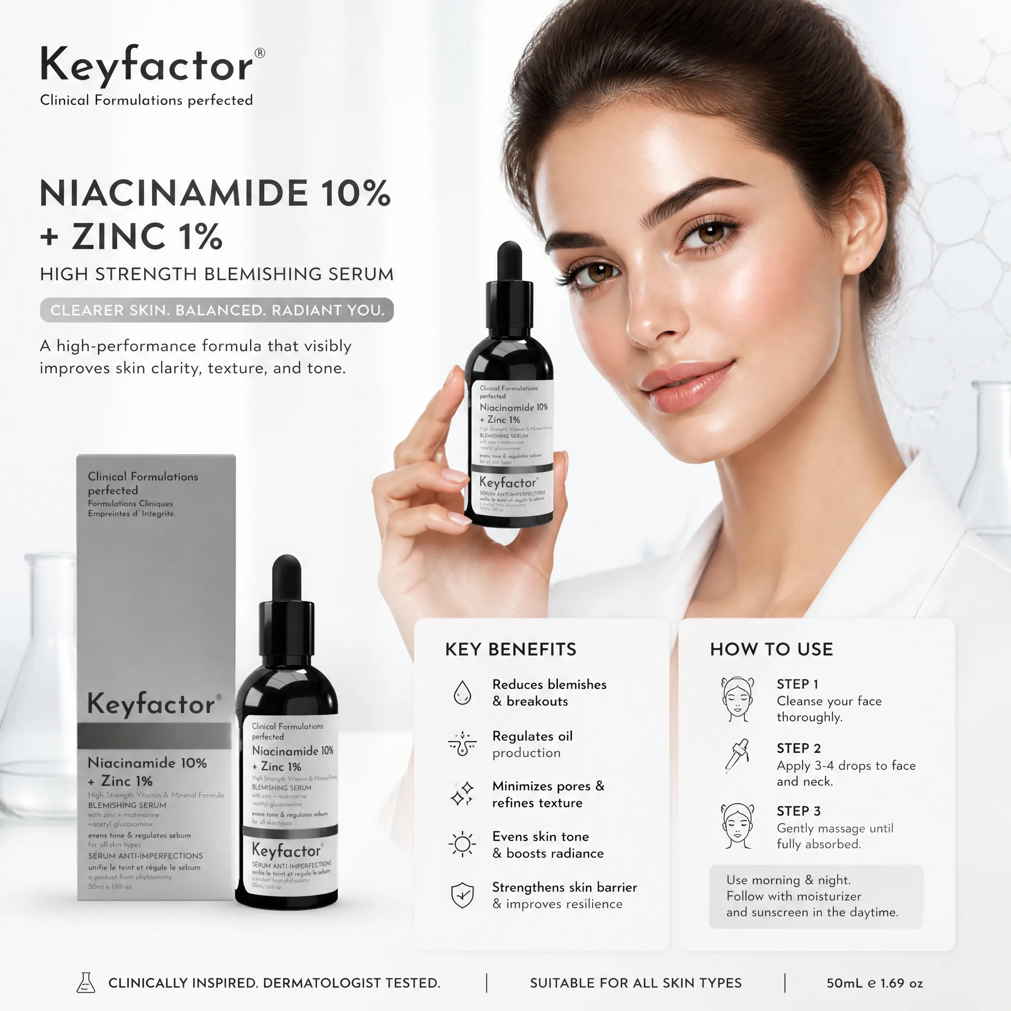 Kf-Niacinamide 10% + Zinc 1% -50Ml.