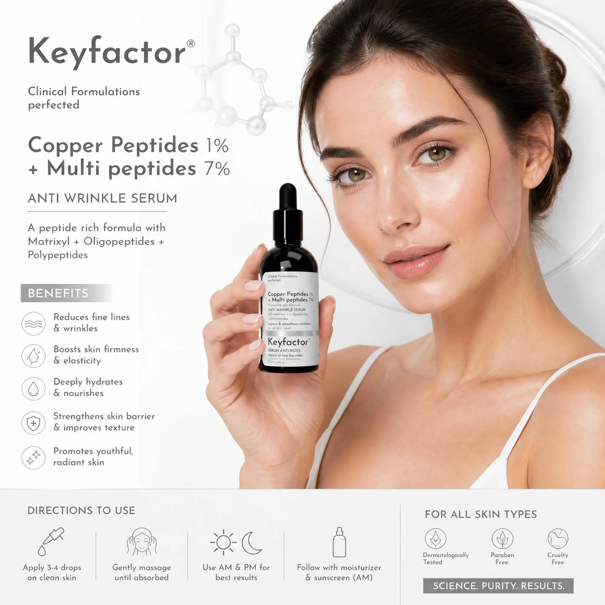 Kf-Copper Peptides 1% + Multi Peptides 7% -50Ml.(Anti-ageing)