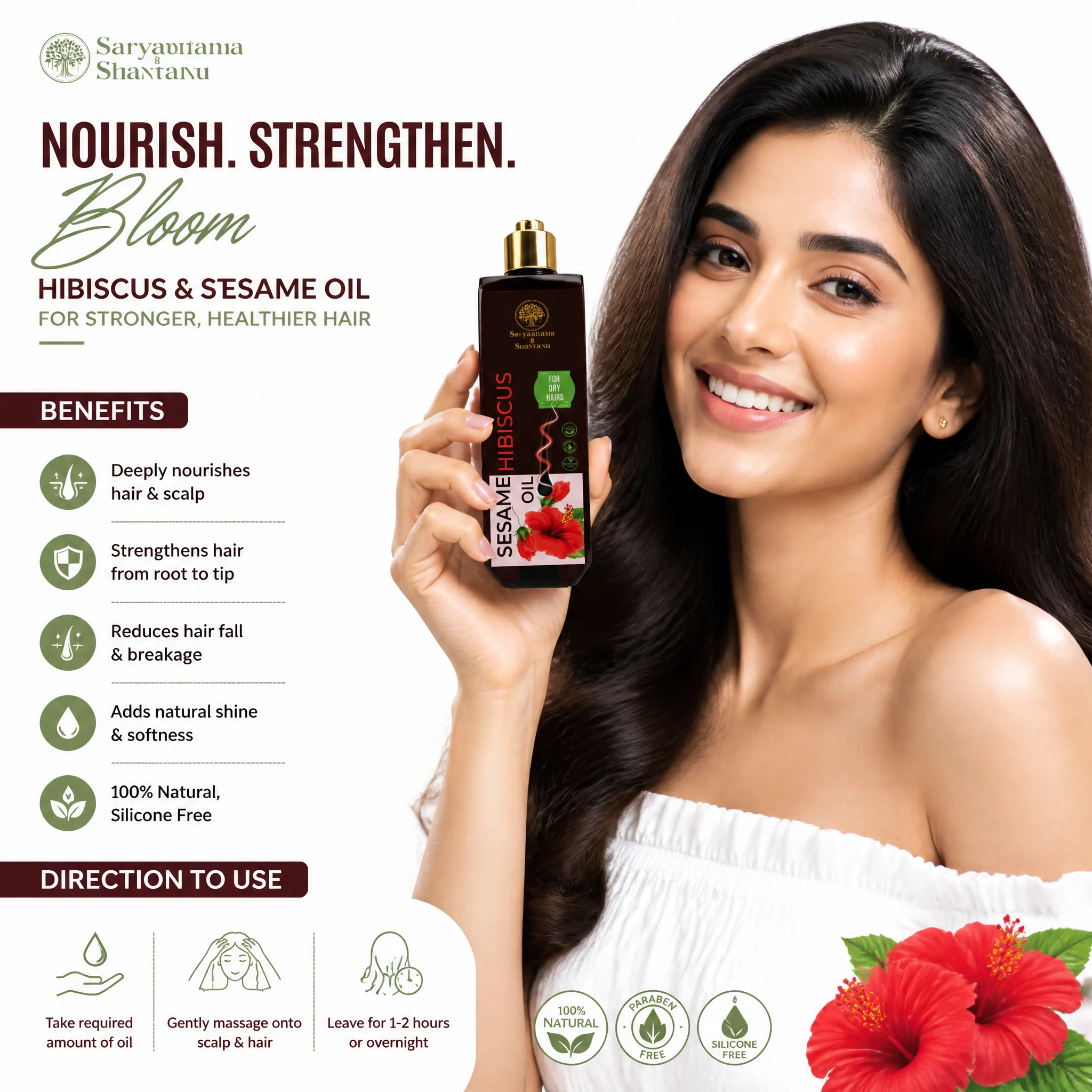Sesame Hibiscus Hair Oil (200 ml) PC1349