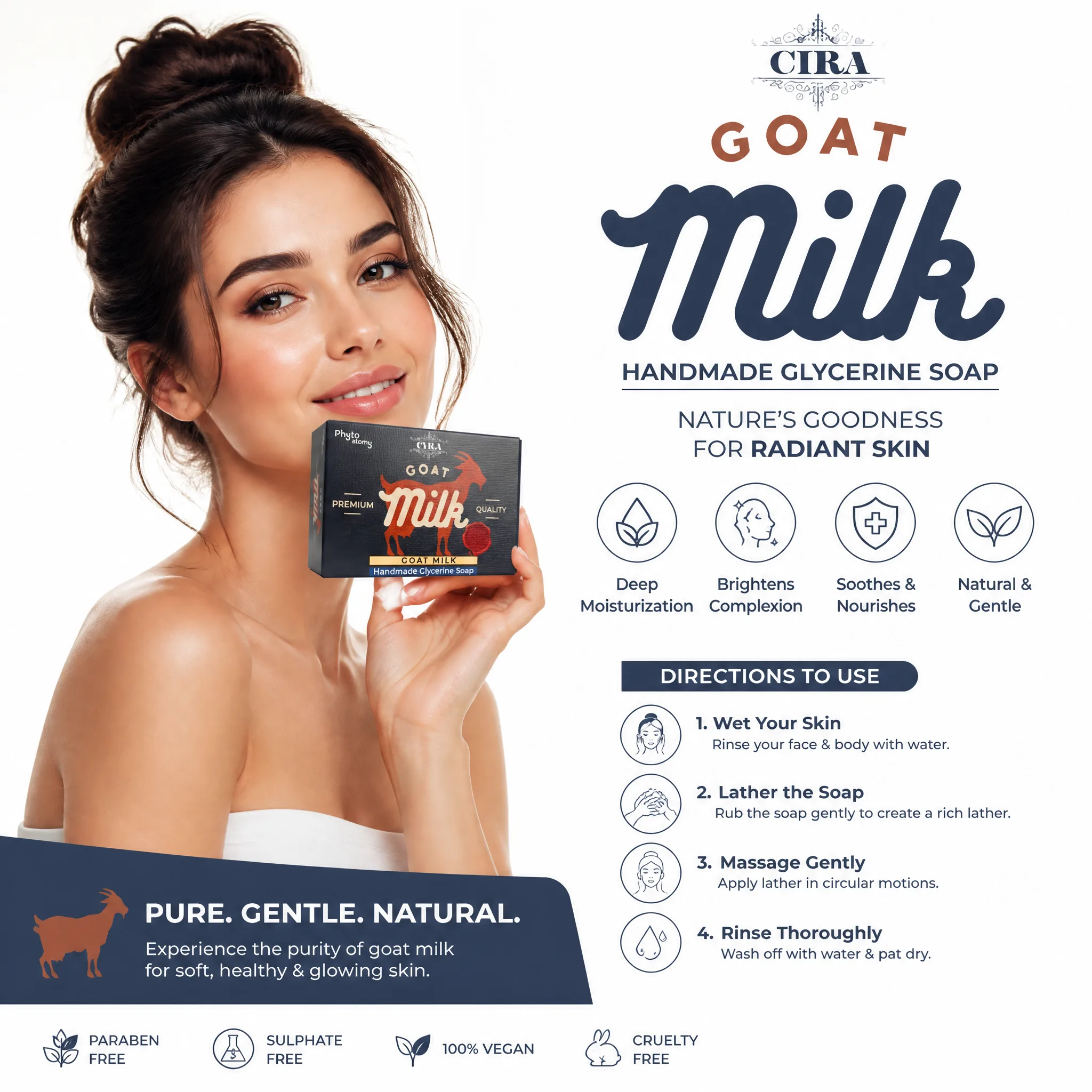Goat milk Glycerine Soap (100g) (PC1328)