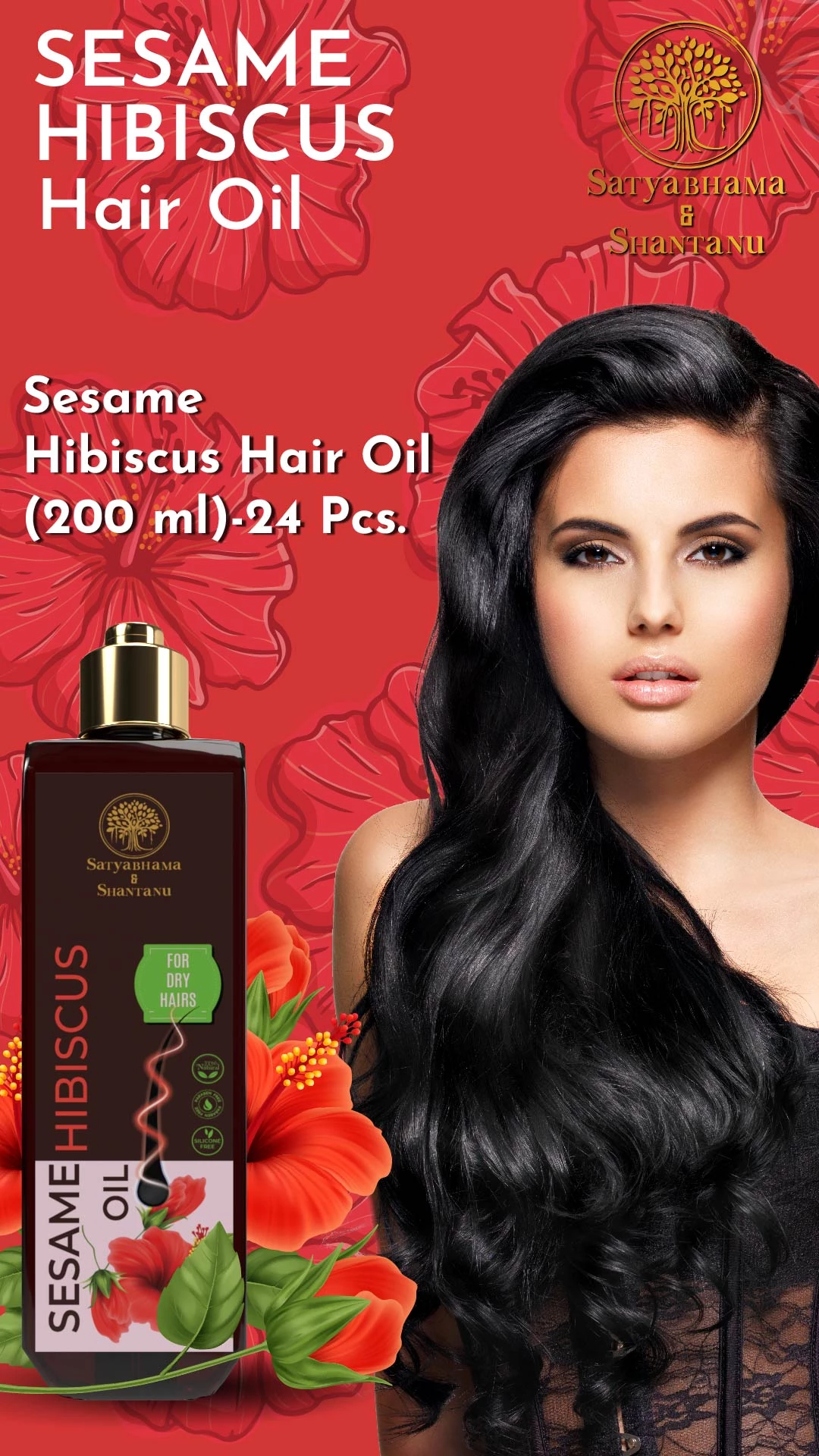 RBV B2B Sesame Hibiscus Hair Oil (200 ml)-24 Pcs.