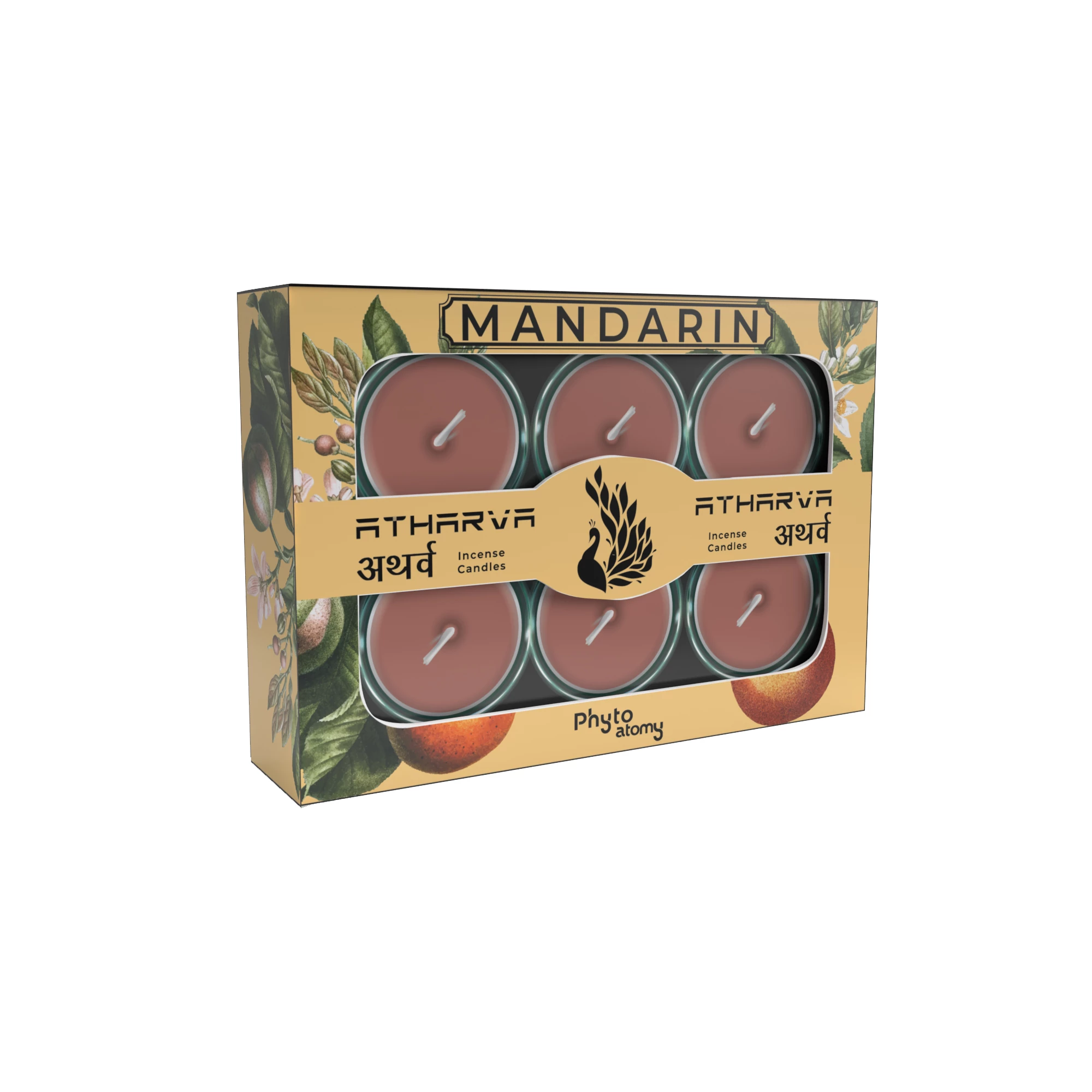 Mandarin Atharva Incense Candles (12 Pcs.)
