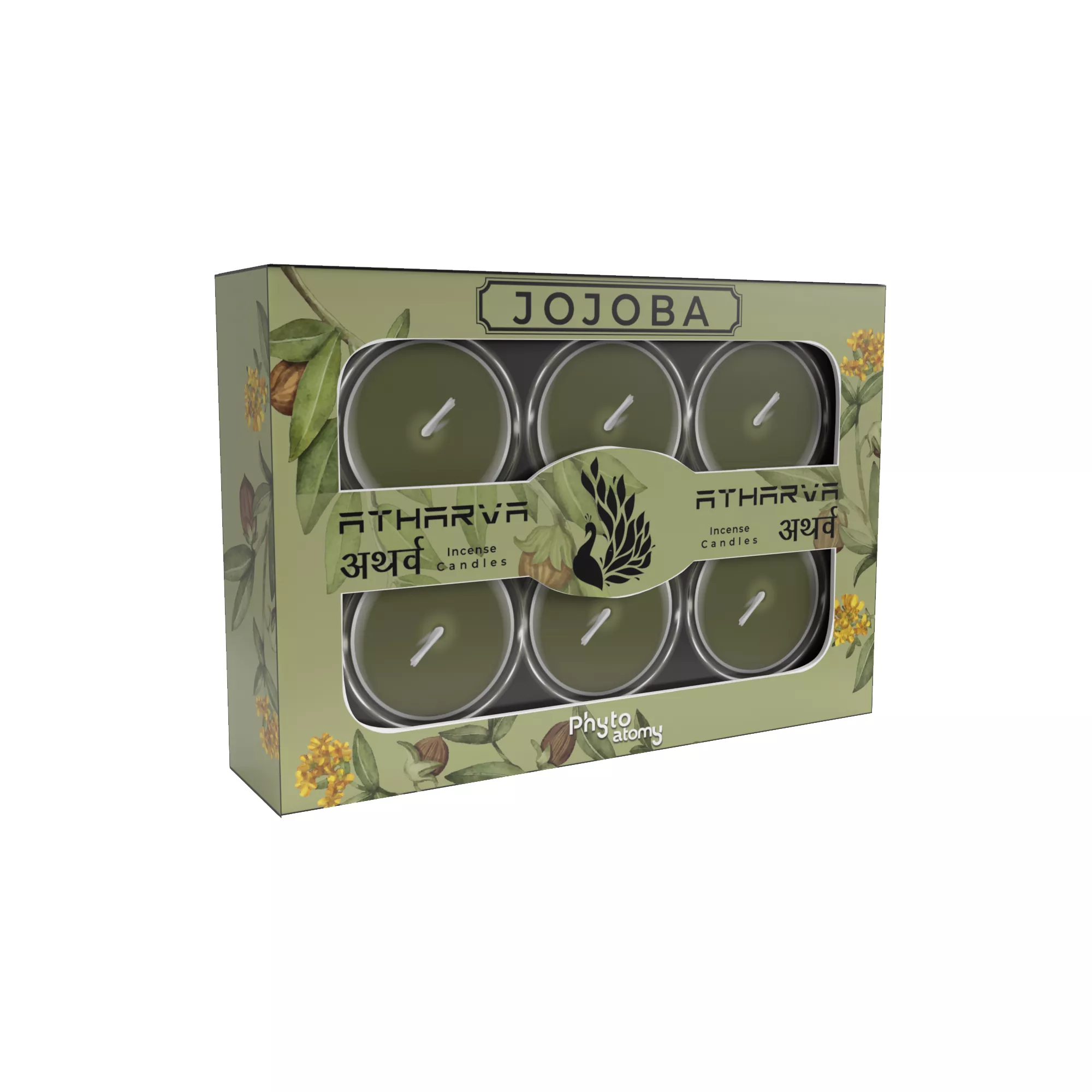 RBV B2B Jojoba Atharva Incense Candles (12 Pcs.)-18 Pkt.