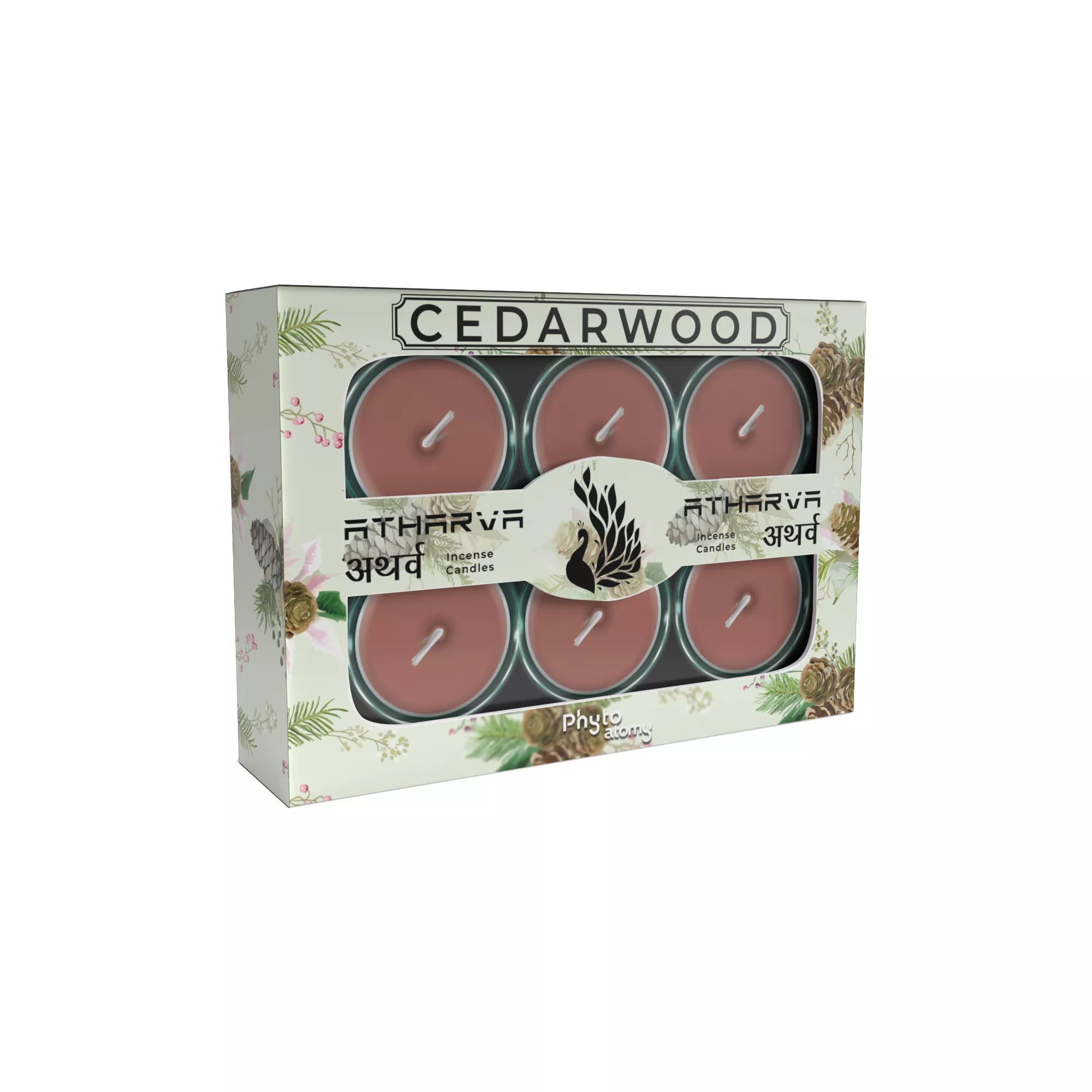 RBV B2B Cedarwood Atharva Incense Candles (12 Pcs.)-18 Pkt.