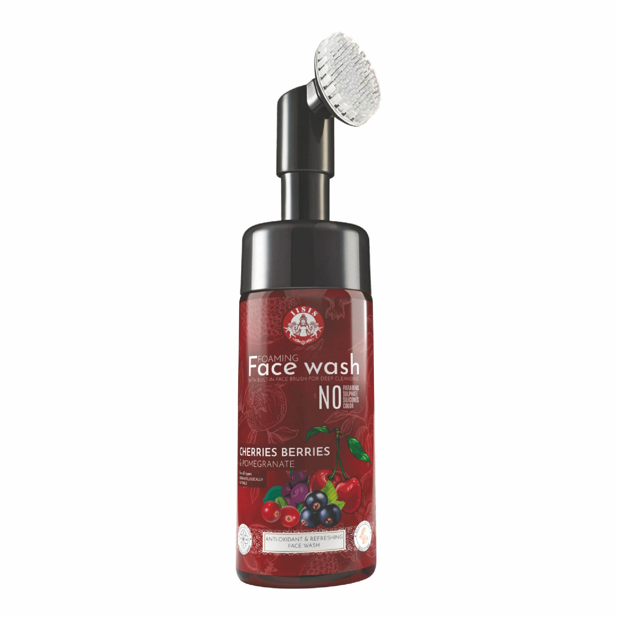 RBV B2B Cherries Berries & Pomegranate Foaming Face Wash With Built-In Face Brush (150ml)- 12 Pcs.