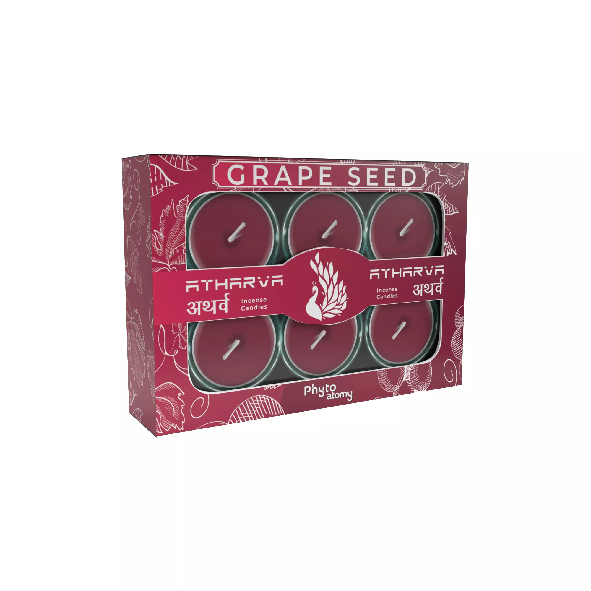 RBV B2B Grapeseed Atharva Incense Candles (12 Pcs.)-18 Pkt.